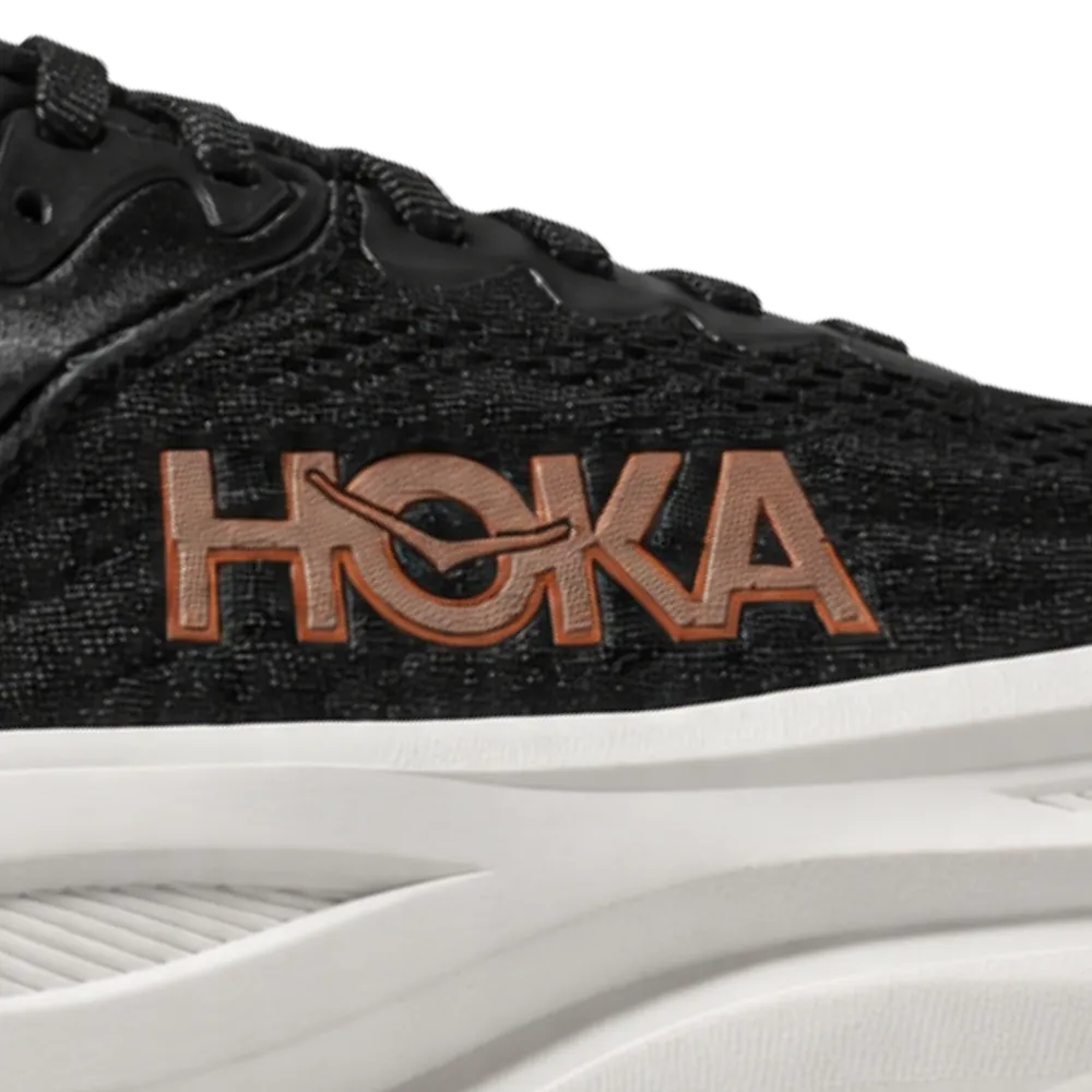 HOKA Bondi 9 Black Rose Gold Sneaker