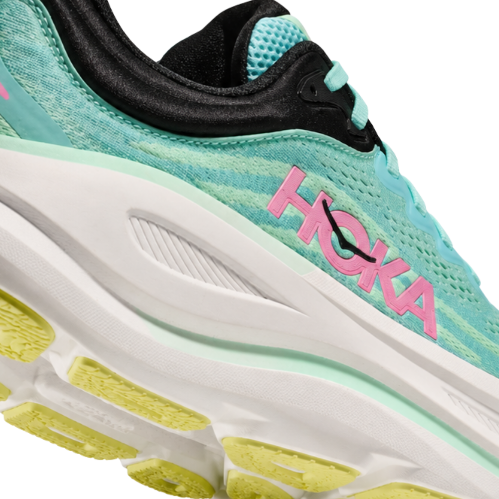 HOKA Bondi 9 Blue Spark Mint Fluorite Sneaker
