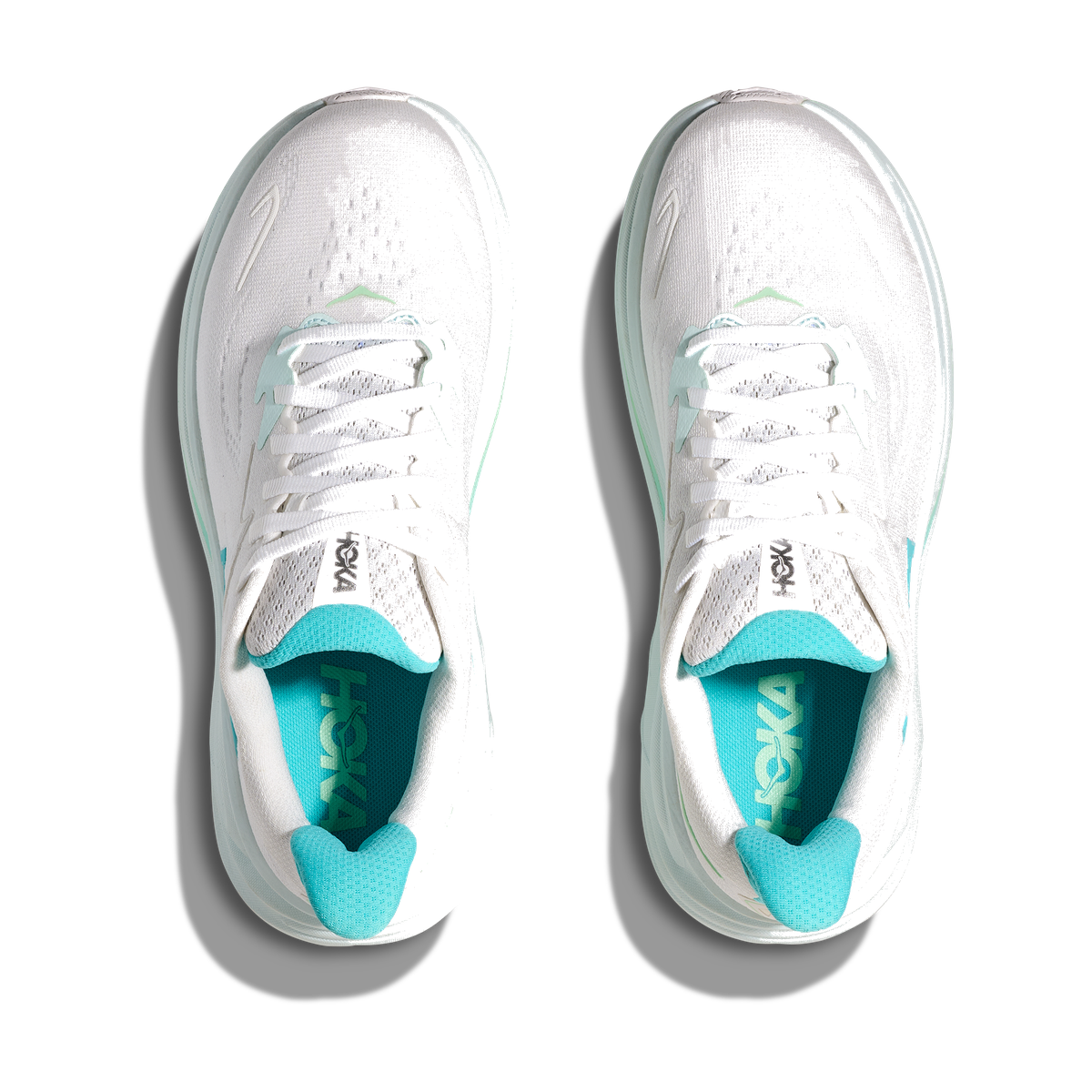 HOKA Clifton 10 White-Light Blue Sneaker
