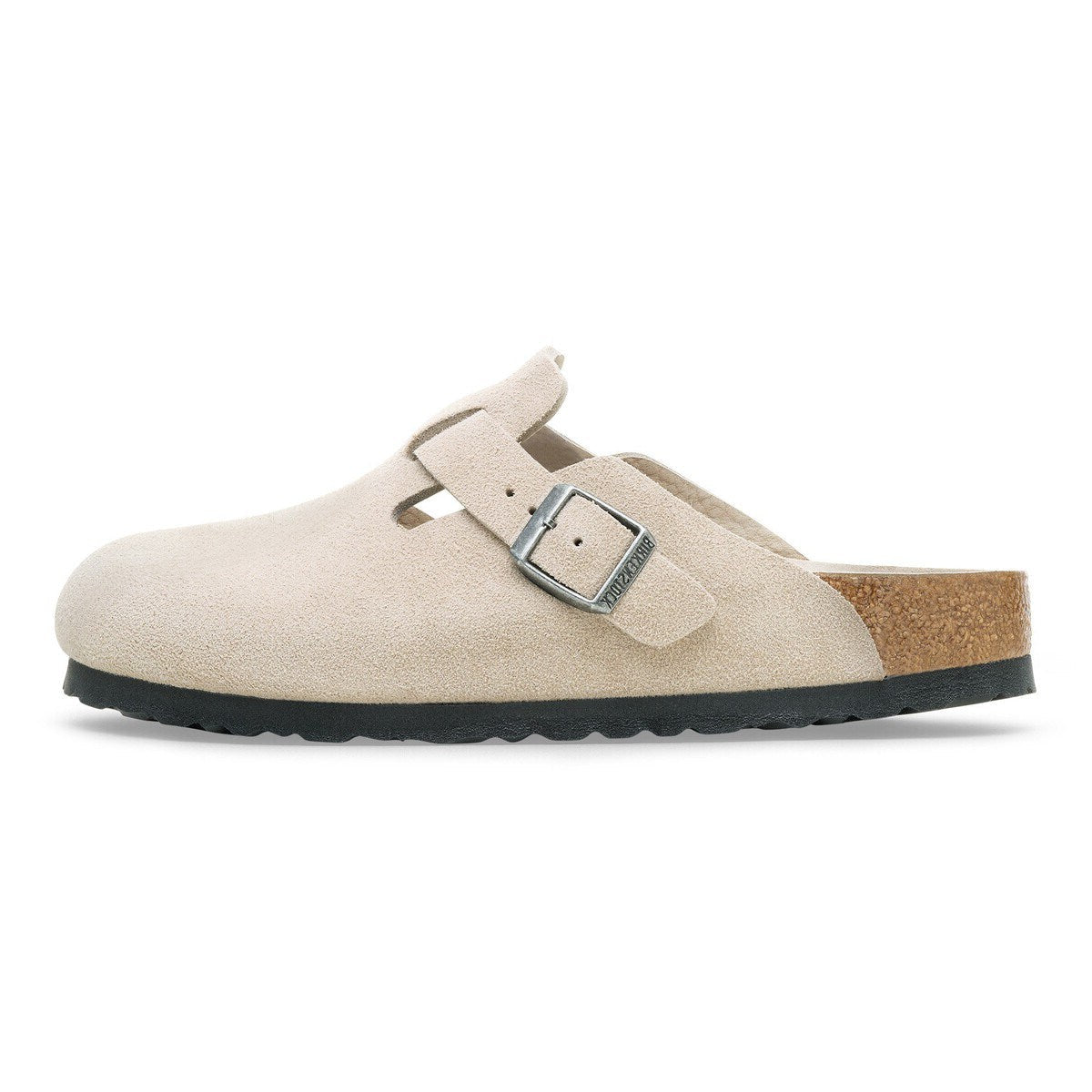 Birkenstock Boston Soft Footbed Suede Leather Oyster Tonal