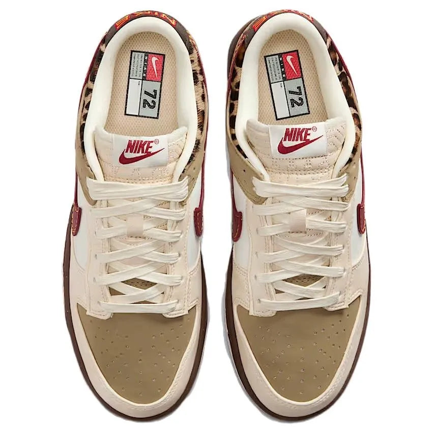 Nike Dunk Low Khaki Team Red Women's