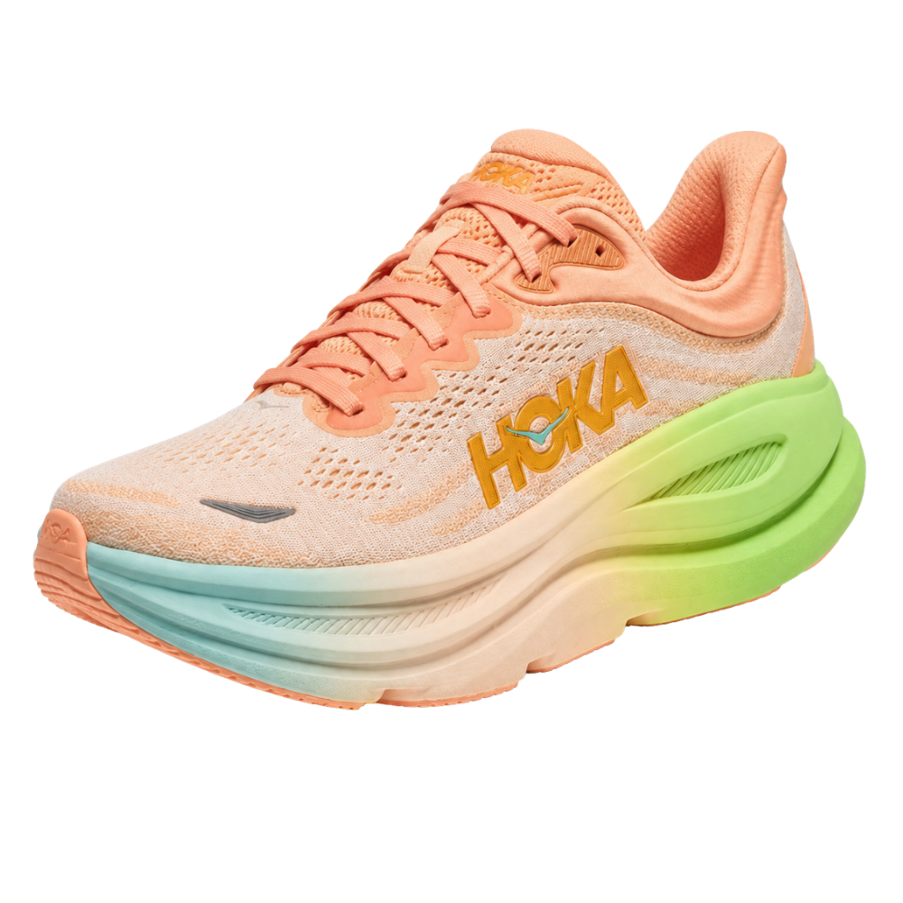 HOKA Bondi 9 Frost Pale Tangerine Sneaker