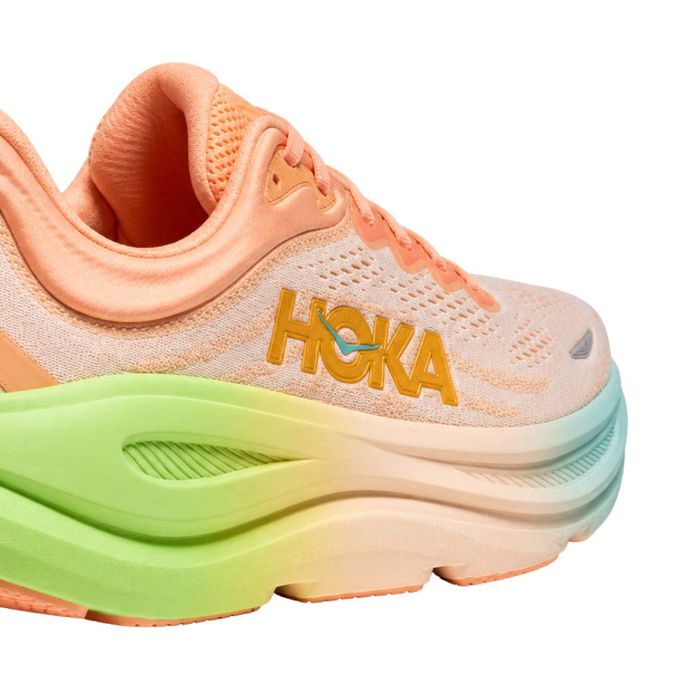 HOKA Bondi 9 Frost Pale Tangerine Sneaker