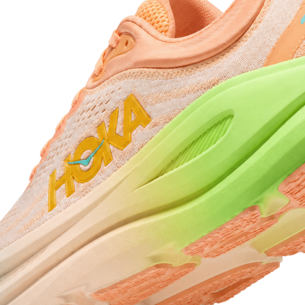 HOKA Bondi 9 Frost Pale Tangerine Sneaker