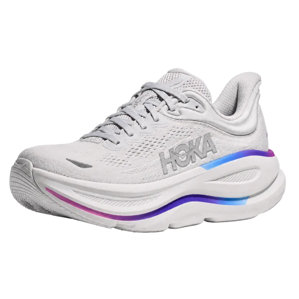 HOKA Bondi 9 Cosmic Grey White Sneaker