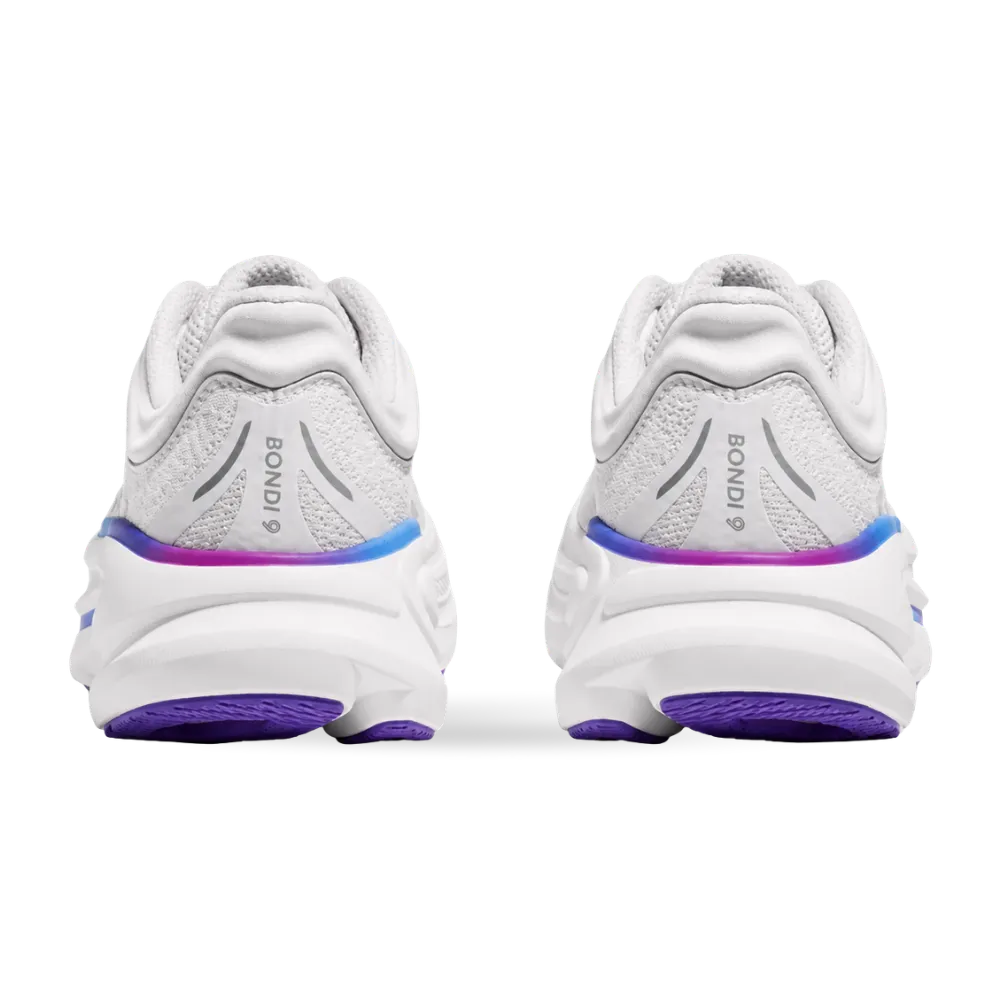 HOKA Bondi 9 Cosmic Grey White Sneaker