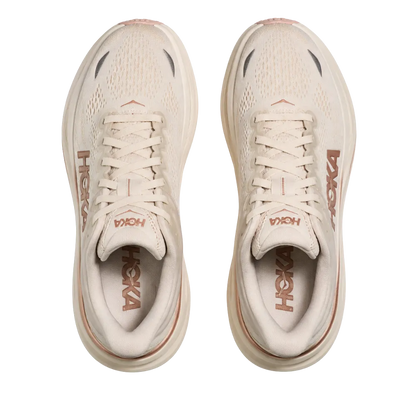 HOKA Bondi 9 Oat Milk Rose Gold Sneaker