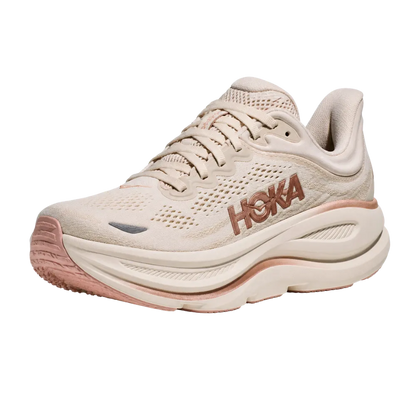 HOKA Bondi 9 Oat Milk Rose Gold Sneaker