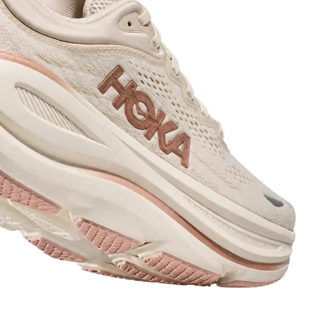 HOKA Bondi 9 Oat Milk Rose Gold Sneaker