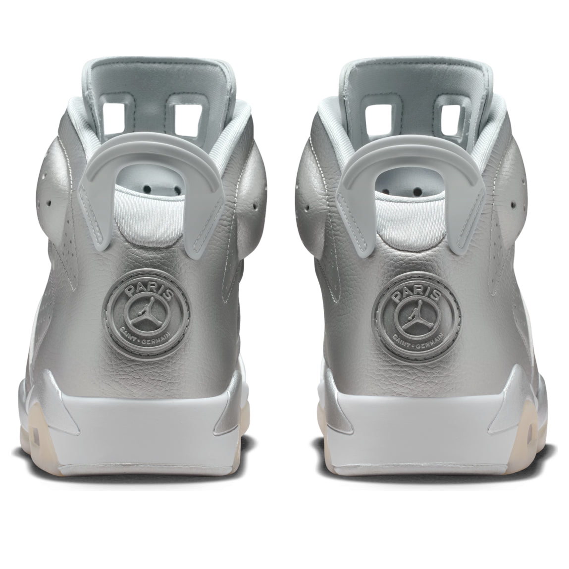 Jordan 6 Retro PSG Metallic Silver (2026) – detail view