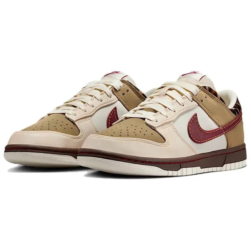 Nike Dunk Low Khaki Team Red Women's