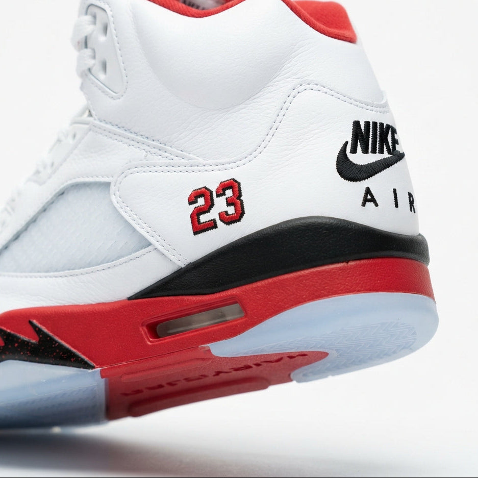Jordan 5 Retro Fire Red Black Tongue 2025 GS Sneaker