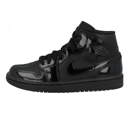 Jordan 1 Mid Patent Triple Black Women's